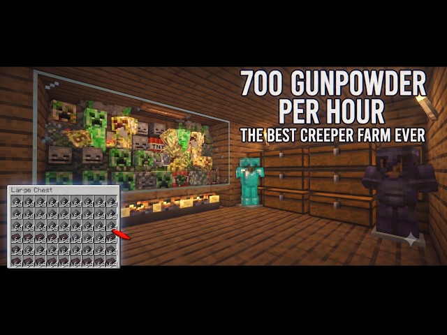 700 Gunpowder Per Hour | The Best Creeper Farm Ever