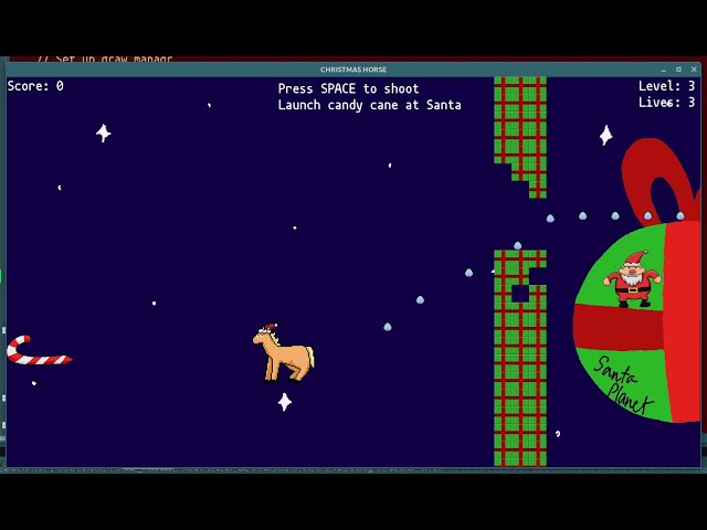 CHRISTMAS HORSE PART 3 - Let's make a terrible Christmas game (Christmas week stream)