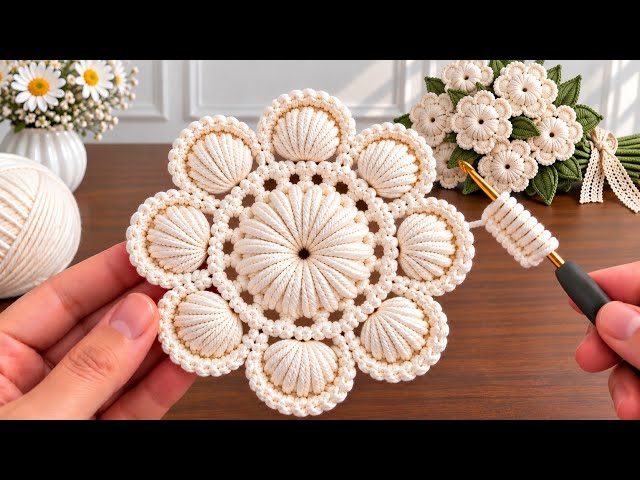 How to Crochet a Beautiful Flower Motif 🌸 | Easy Crochet Tutorial