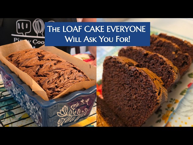 Chocolate Peanut Butter Banana Loaf Cake