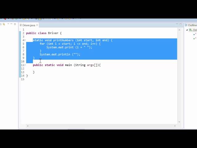 Tutorial 9 - Programming Functions in Java