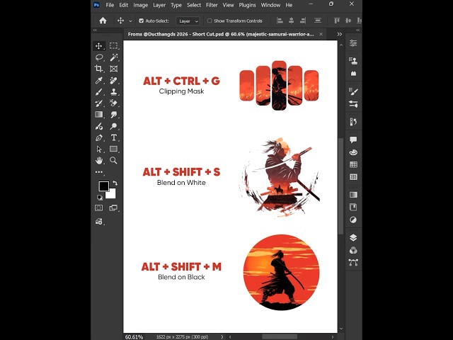 Photoshop 2026 Tips – Essential keyboard shortcuts for image blending #ducthangds