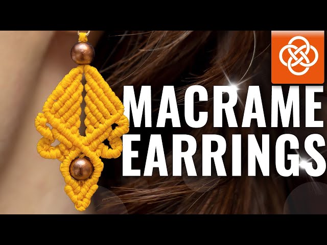 Macrame Earrings Tutorial | DIY macrame | Easy macrame jewelry earrings