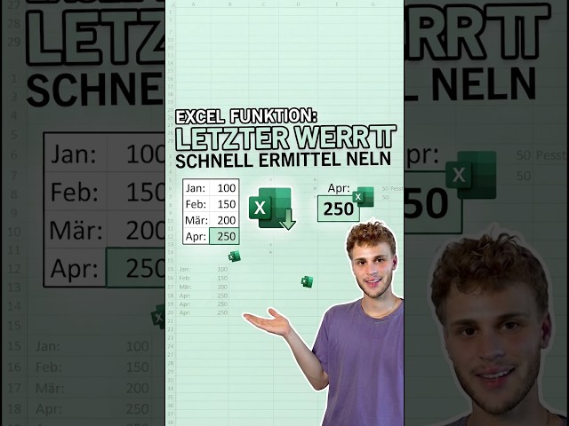 Letzter Wert schnell in Excel ermitteln