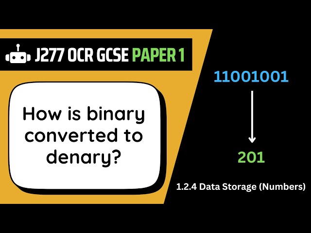 Binary to Denary | 2.4 | OCR GCSE Computer Science | J277