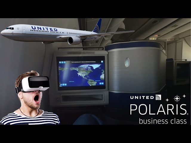 VR180 3D - United Polaris Cabin 767 Window Seat - 4K