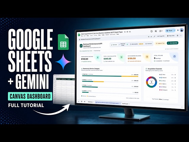 Google Sheets Dashboard with ONE Prompt (Gemini's Canvas Feature) Mini-Web App