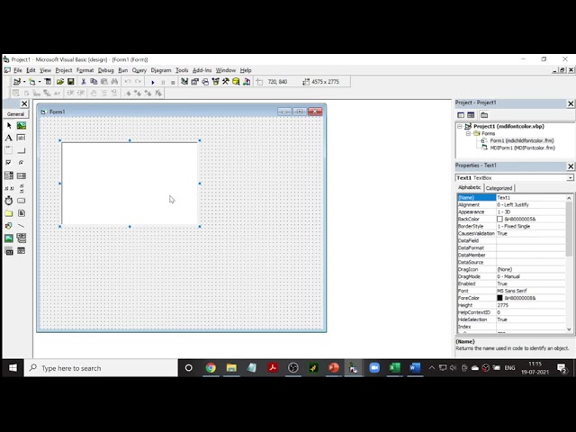 Program to demonstrate MDI form, Common Dialog control and Menus in VB