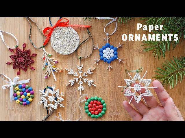 6+ Easy Paper Quilling Christmas Ornaments | DIY Snowflakes, Tree Decor