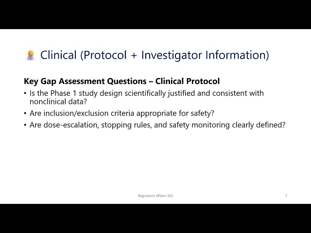 The Process of an IND Preparation and Submission - Gap Assessment