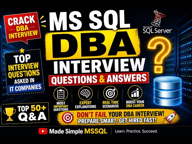 SQL Server Interview Question Part 15 ? SQL Interview Question ? MS SQL Server Interview Question
