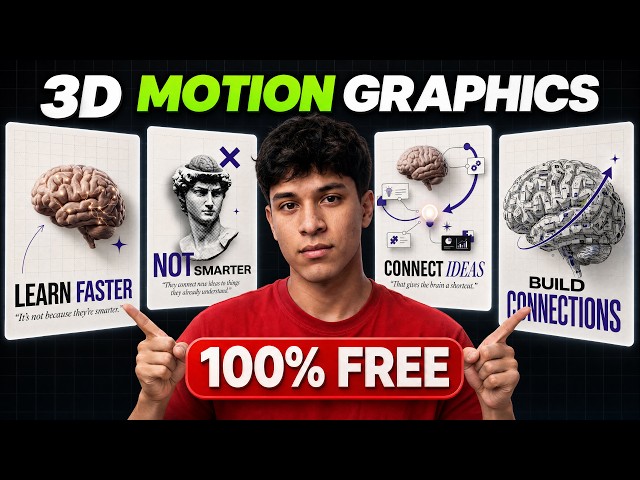 I Made Viral 3D Motion Graphics With 100% Free AI Tools