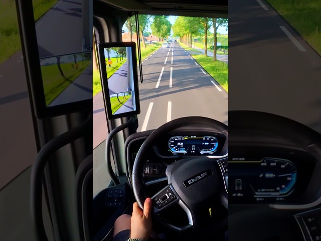 Getting a large truck onto the road is sometimes difficult and you have to wait! POV Nikotimer