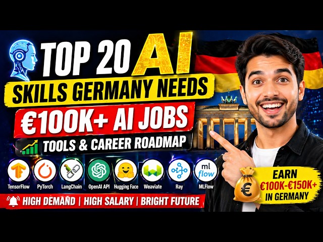 Top 20 AI Skills Germany Needs 🇩🇪 | €100K+ AI Jobs, Tools & Career Roadmap