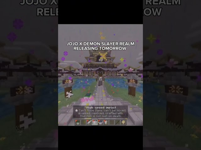 Jojo x Demon Slayer Minecraft Bedrock Realm #shorts