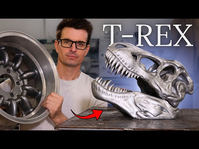 I Made This T-Rex Skull From Old Car Rims