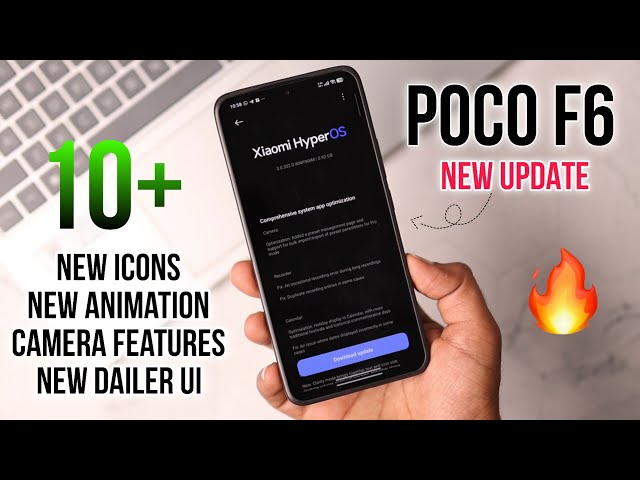Poco F6 NEW UPDATE - New ICONS, Camera features, New Dailer & Animation (Hyperos 3.1 Update) 