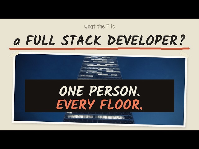 what the F is a full stack developer? (your tap crosses the world in a blink)