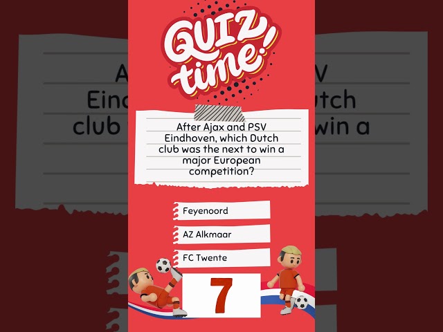 European Success of Dutch Clubs #shorts #quiz #footballhistory
