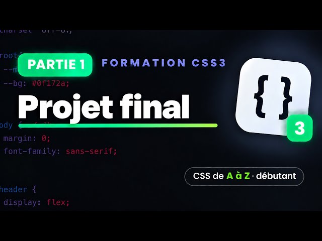 Formation complète CSS partie 1 : Création de la structure HTML d’un Portfolio