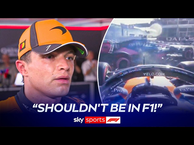 Lando Norris FUMES after crash with Franco Colapinto & Pierre Gasly in Baku 👀