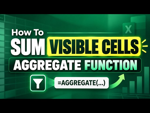 How to sum visible cells & "ignore error values in Excel - Learn the Aggregate Excel