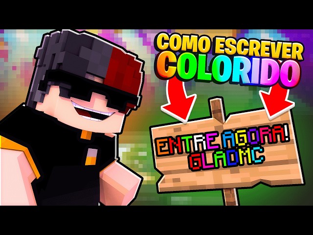 How to WRITE IN COLOR in MINECRAFT and Create SPECIAL MESSAGES? GLADMC SERVER