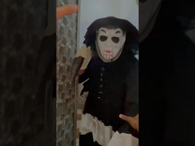 Evil Nun and Haunted doll 😨😱#ghost #dancingladyserbia #haunteddoll #bhoot #scary #creepy #newshort