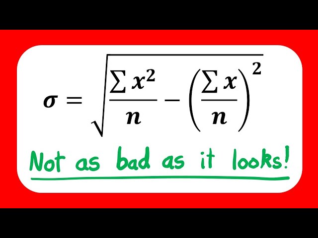 Standard Deviation Is Not That Bad! - Statistics Edexcel A Level and AS Maths
