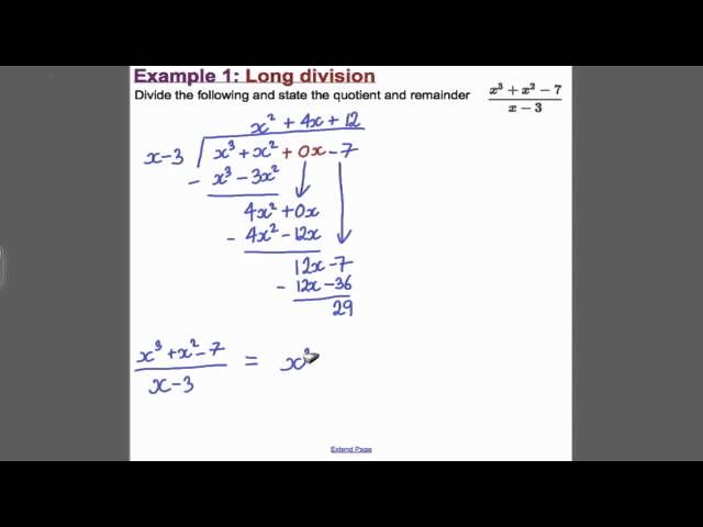 Algebraic Fractions - Dividing (L3) Core 3 Edexcel A-Level
