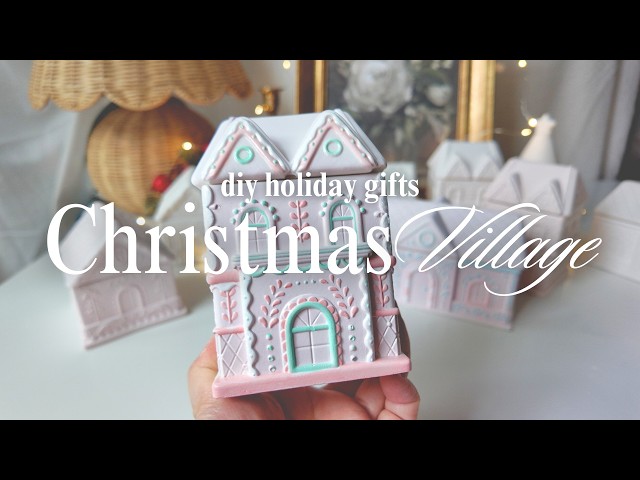 Holiday DIY Candle Jar, Paintable Hydrostone Christmas Village for Handmade Gifts Decor test sealers
