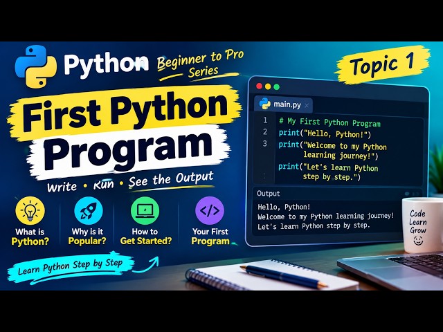 01. Introduction to Python | Your First Python Program | Python for Beginners python introduction