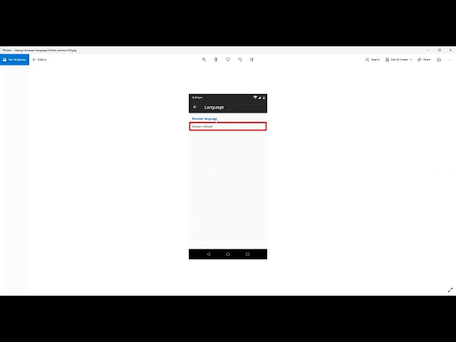 Change browser language in Mozilla Firefox on Android