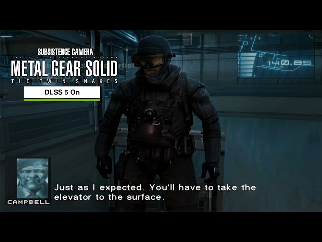 Metal Gear Solid: The Twin Snakes with DLSS 5 Subsistence Camera and Real-Time Codec Concept Low FPS