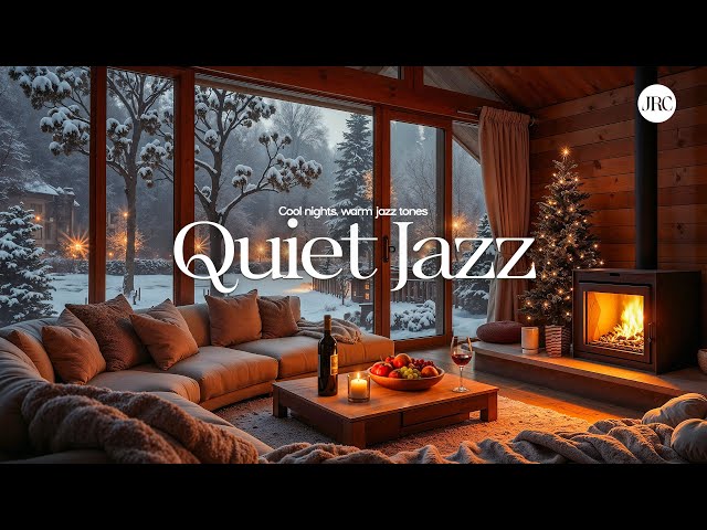 Winter Cafe Jazz Music | Gentle Jazz Ambience and Fireplace for Relaxation