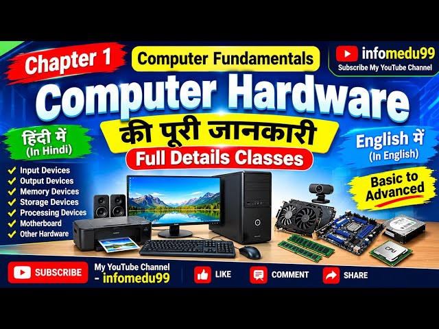 Computer Hardware क्या है?  Full Details in Hindi & English | Chapter 1Computer Hardware #education 