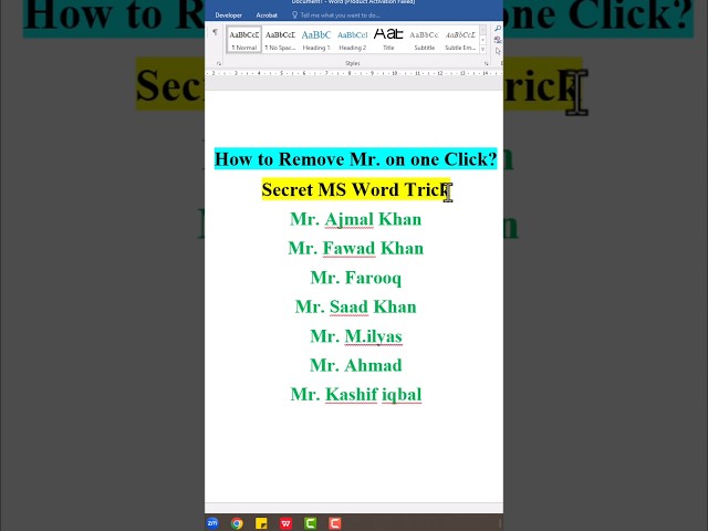 99% of People Don’t Know This MS Word Trick!  #Shorts