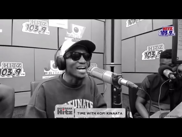 Kofi Kinaata freestyle at Hitz fm
