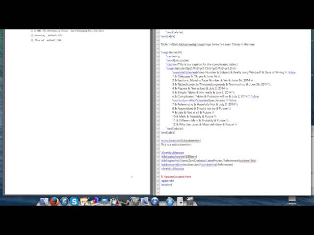Latex Tutorial 8 of 11: Appendix Setup