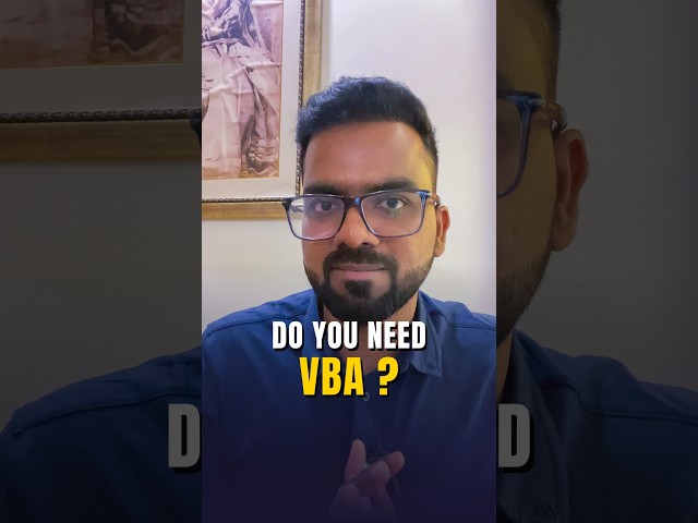 Do you need VBA ?