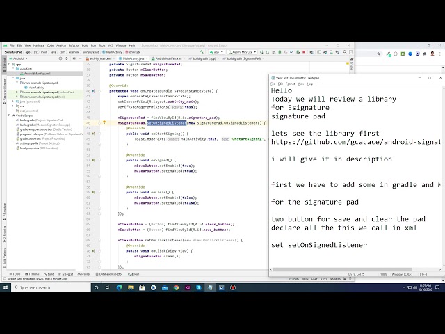 How to create Signature pad in android studio-tutorial