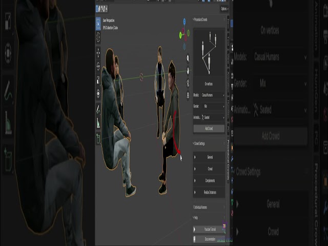 Procedural Crowds in Blender 5.1 #shorts