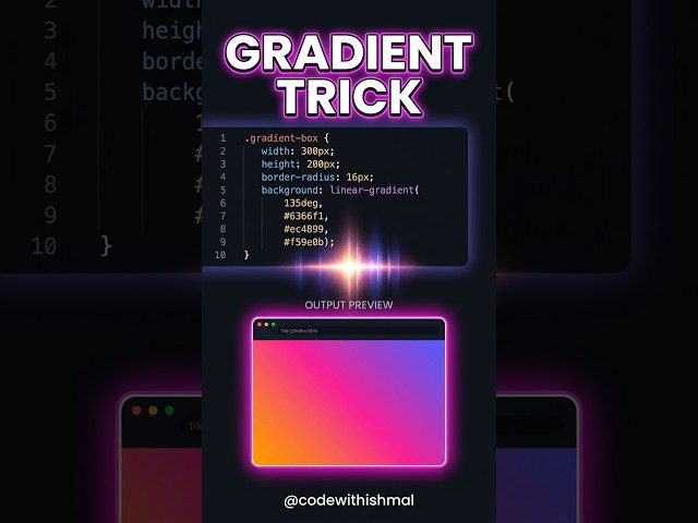 This Gradient Trick Instantly Upgrades Your Website #mernstack #coding #codeprep #codingwithishmal