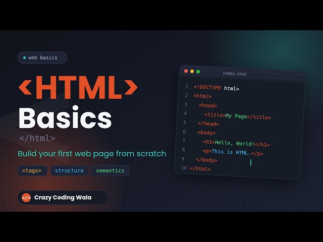 HTML for Beginners 🚀 | Build Your First Web Page