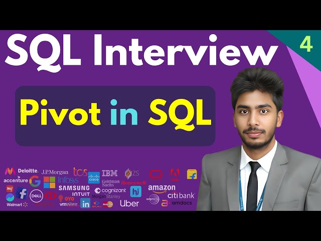 4) SQL Interview Preparation| SQL Interview Question and Answer|SQL Practice Questions| Pivot in SQL
