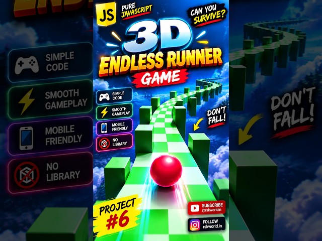 Don’t Fall 😱 JavaScript Game Challenge #javascript #coding #shorts