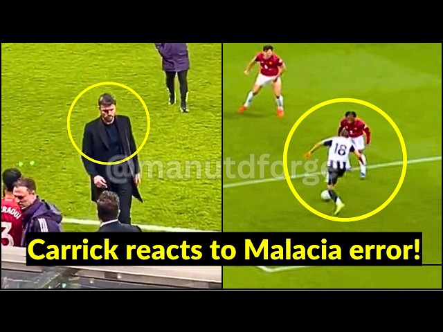 Carrick’s furious reaction to Malacia’s fatal blunders cost United against 10-man Newcastle