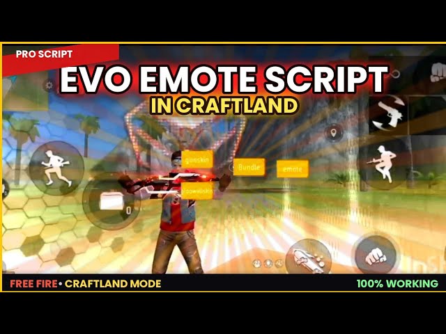 CRAFTLAND EVO EMOTE SCRIPT 🔥 Free Fire New Update