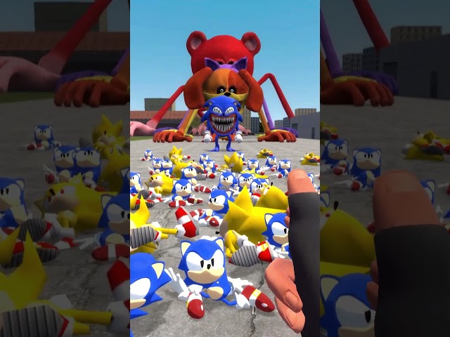 All Size Sonic Tapes And Sonic The Hedgehog Kills In Garry's Mod #sonic #shorts