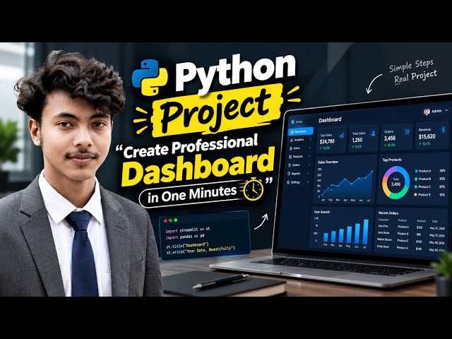 🔥 Build a Stunning Python Dashboard in Just 1 Minute | Full Project Tutorial
